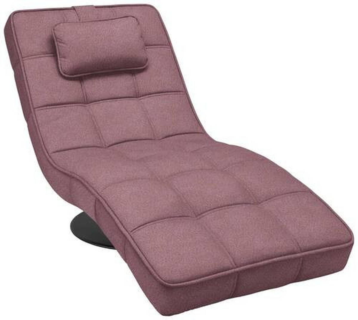 RELAXLIEGE in Webstoff Altrosa  - Schwarz/Altrosa, Design, Textil/Metall (74/86/162cm) - Hom`in