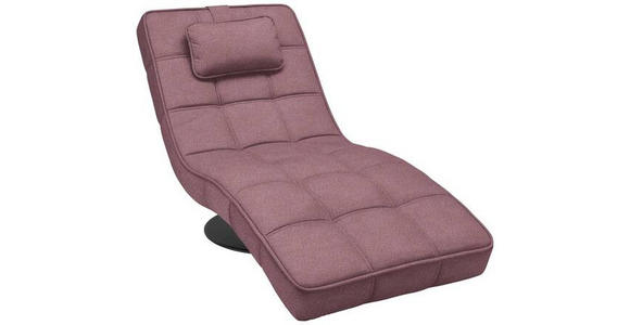 RELAXLIEGE in Webstoff Altrosa  - Schwarz/Altrosa, Design, Textil/Metall (74/86/162cm) - Hom`in