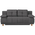 BOXSPRINGSOFA in Webstoff Dunkelgrau  - Eichefarben/Dunkelgrau, MODERN, Holz/Textil (202/92/104cm) - Novel