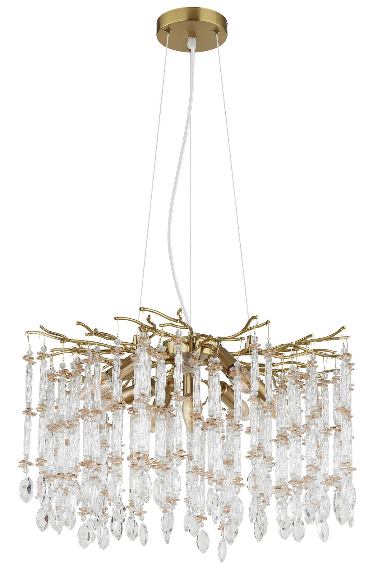 HÄNGELEUCHTE 60/120 cm  - Klar/Transparent, Design, Glas/Kunststoff (60/120cm) - Globo