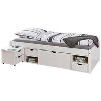 STAURAUMBETT 90/200 cm  in Weiß  - Naturfarben/Weiß, Basics, Holz (90/200cm) - MID.YOU