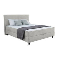 BOXBETT 120/200 cm  Naturfarben  - Schwarz/Naturfarben, Konventionell, Kunststoff/Textil (120/200cm) - Carryhome