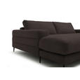 ECKSOFA  in Flachgewebe Braun  177/253 cm  - Schwarz/Braun, Design, Textil/Metall (177/253cm) - Dieter Knoll