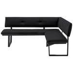 ECKBANK 190/150 cm  in Schwarz  - Schwarz, MODERN, Textil/Metall (190/150cm) - Cantus