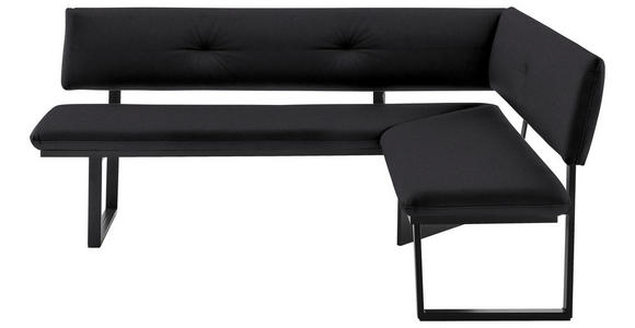 ECKBANK 205/165 cm  in Schwarz  - Schwarz, MODERN, Textil/Metall (205/165cm) - Cantus