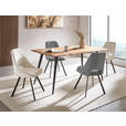 ESSTISCH in Holz, Metall 160/90/76 cm  - Schwarz/Akaziefarben, Natur, Holz/Metall (160/90/76cm) - Carryhome