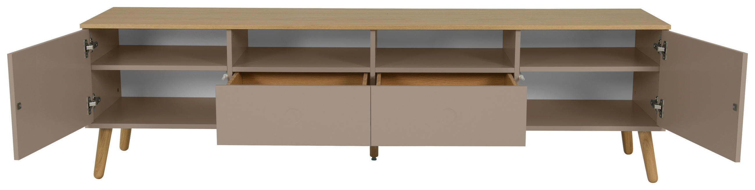TV-ELEMENT Taupe, Eichefarben  - Taupe/Eichefarben, Design, Holz/Holzwerkstoff (192/54/43cm)