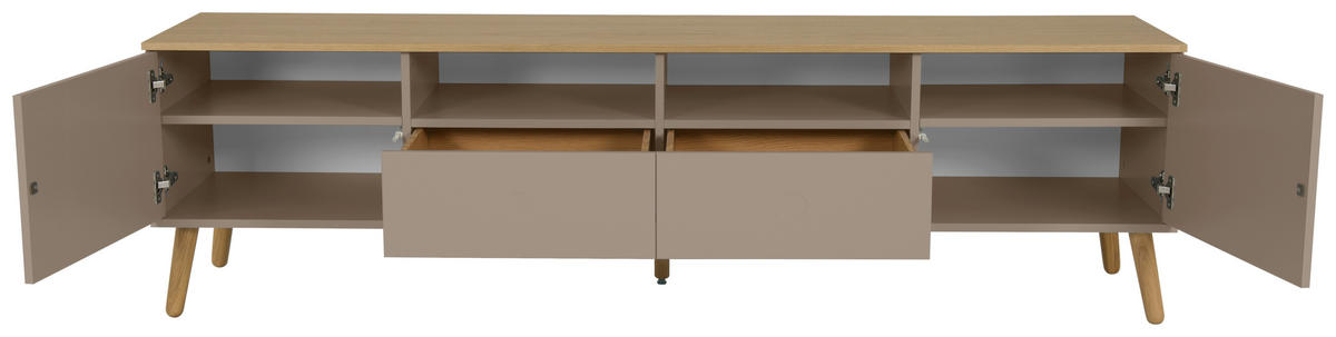 TV-ELEMENT - Taupe/Eichefarben, Design, Holz/Holzwerkstoff (192/54/43cm)