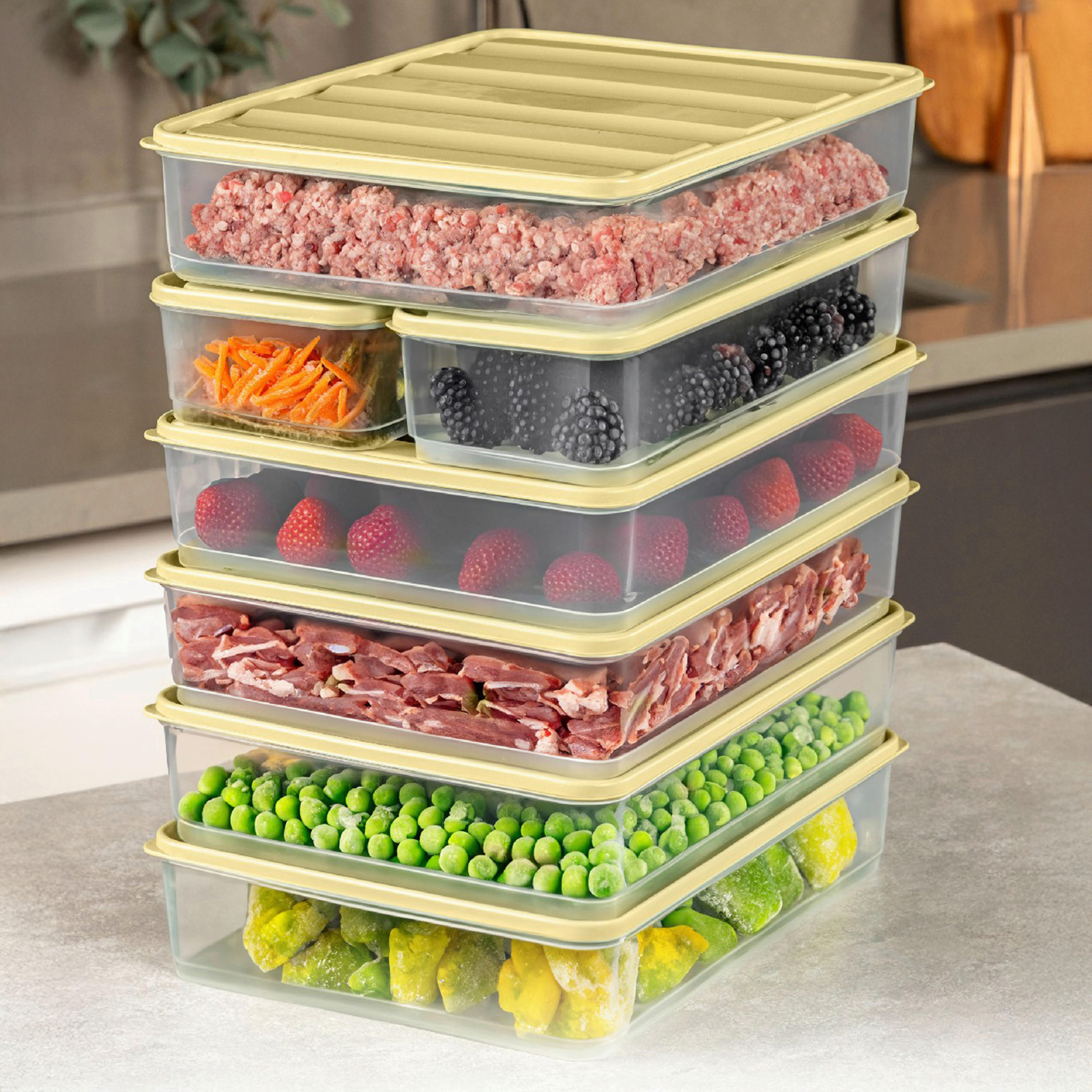 Vorratsdosenset Gelb 7-teilig