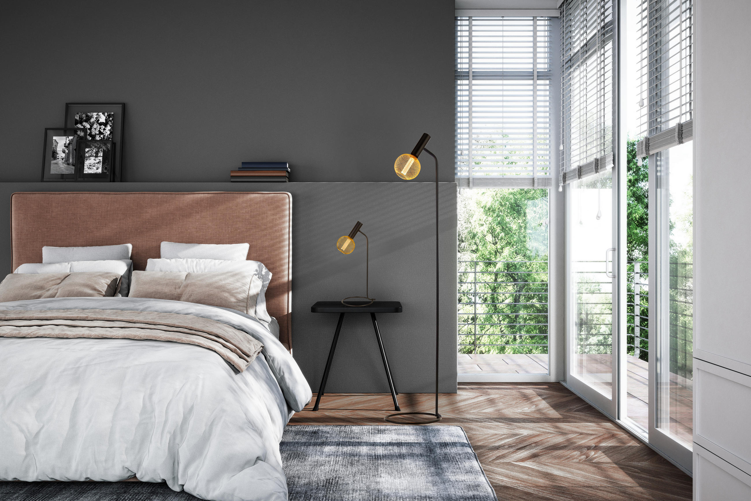 GOLVLAMPA Dulwich 30/152 cm    - svart, Basics, metall (30/152cm)