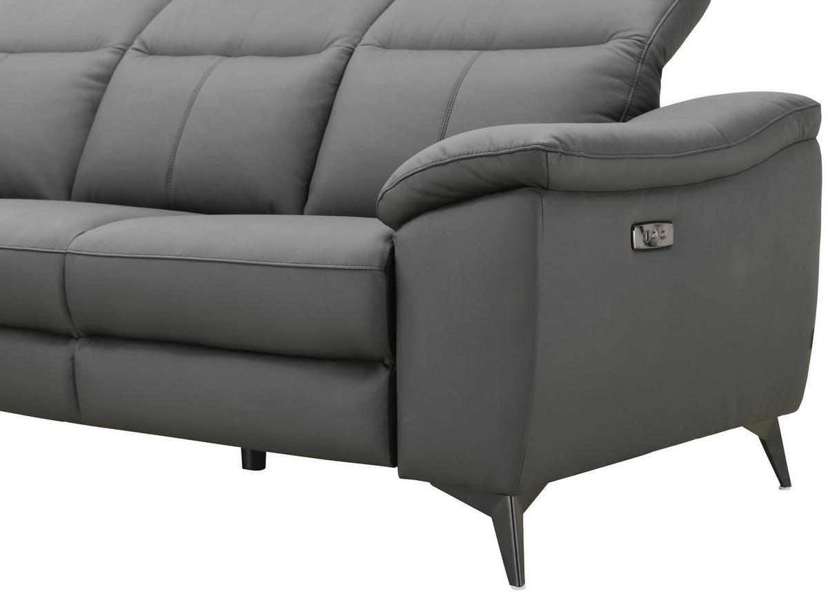 ECKSOFA  Lederlook Kombination Echtleder/Lederlook Schwarz  - Schwarz, Design, Leder/Textil (168/254cm) - Xora