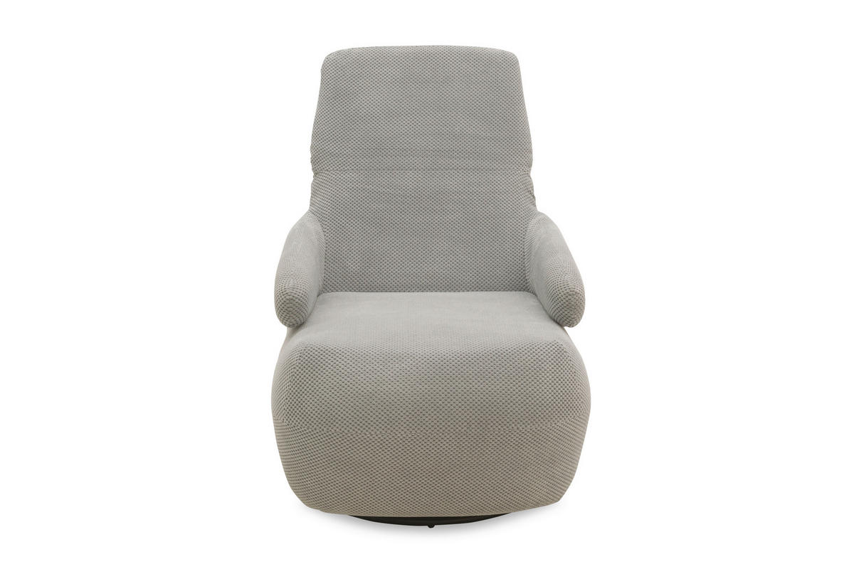 SESSEL Mikrofaser Hellgrau    - Hellgrau/Schwarz, Design, Textil/Metall (68/88/67cm) - MID.YOU