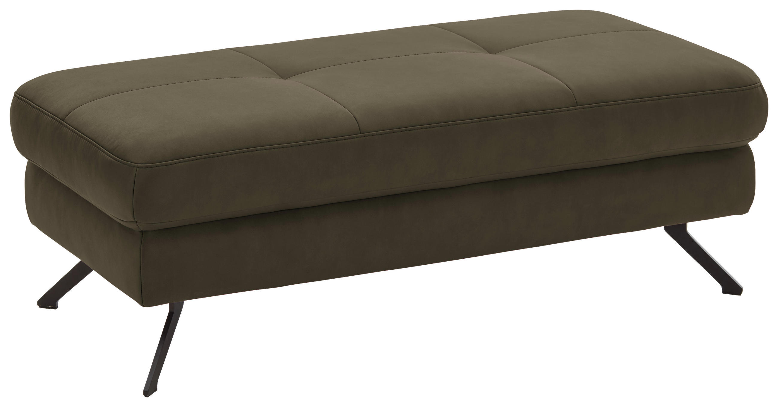 HOCKER in Textil Olivgrün  - Schwarz/Olivgrün, Design, Textil/Metall (130/47/65cm) - Beldomo System