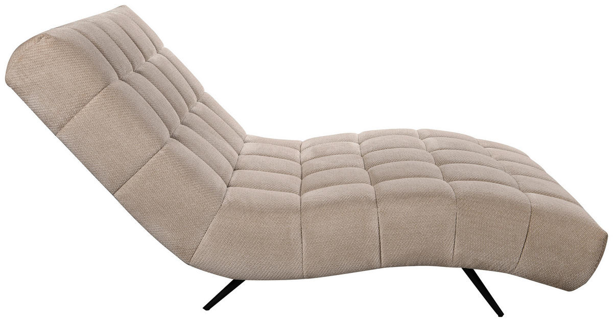 RELAXLIEGE SERIO Chenille Creme  - Creme/Schwarz, Design, Textil/Metall (118/83/168cm) - MID.YOU