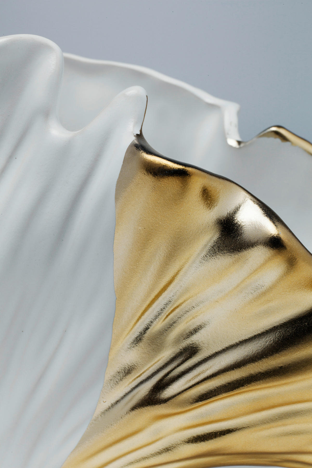 VASE 17 cm  - Goldfarben/Weiß, Keramik (26/18/9cm) - Kare-Design