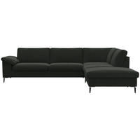 ECKSOFA Waldgrün Chenille, Webstoff, Flachgewebe  - Waldgrün/Alufarben, Design, Textil/Metall (279/225cm) - Livetastic