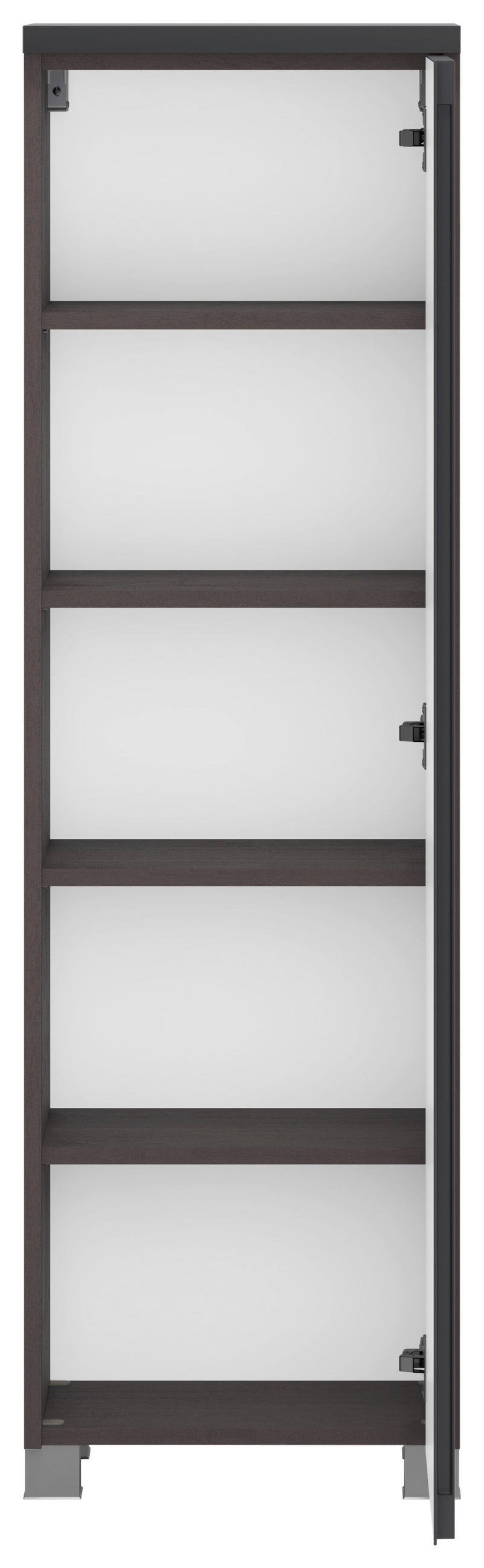 MIDISCHRANK 40/130/35 cm  - Silberfarben/Graphitfarben, Modern, Holzwerkstoff/Kunststoff (40/130/35cm) - Held