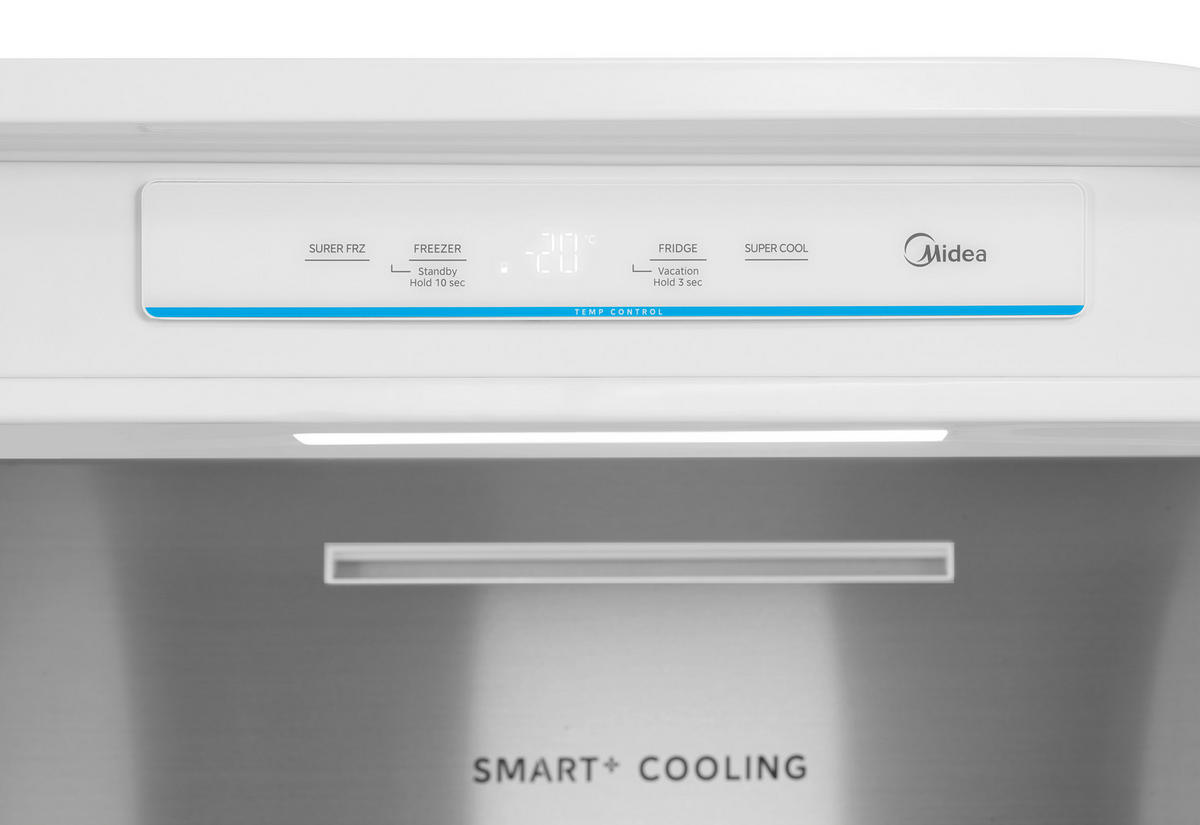 KÜHL-GEFRIER-KOMBINATION MDRE554FGD01  - Weiß, Basics, Glas/Kunststoff (69/194/55cm) - Midea