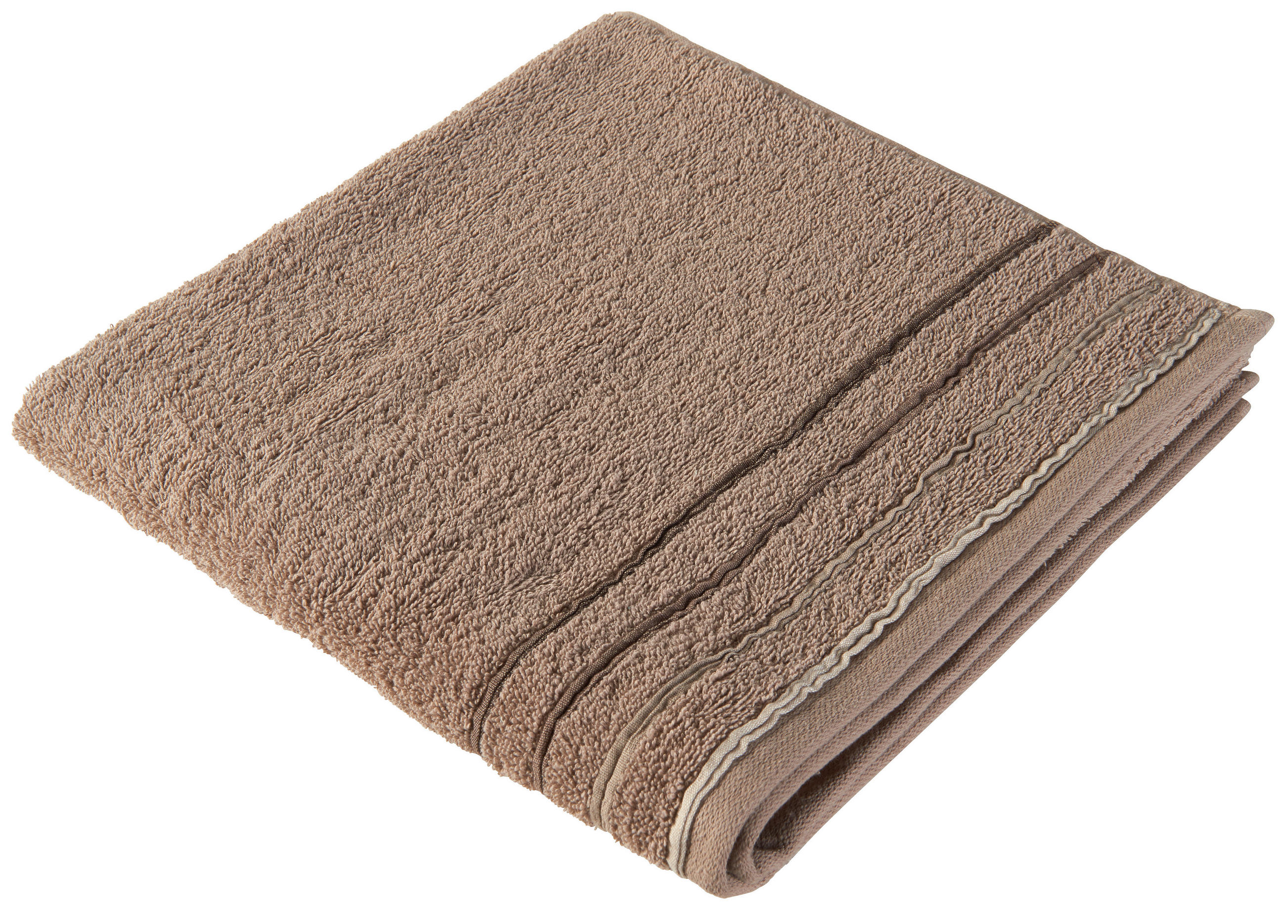 DUSCHTUCH 70/140 cm ELLA  - Hellbraun, KONVENTIONELL, Textil (70/140cm) - Esposa