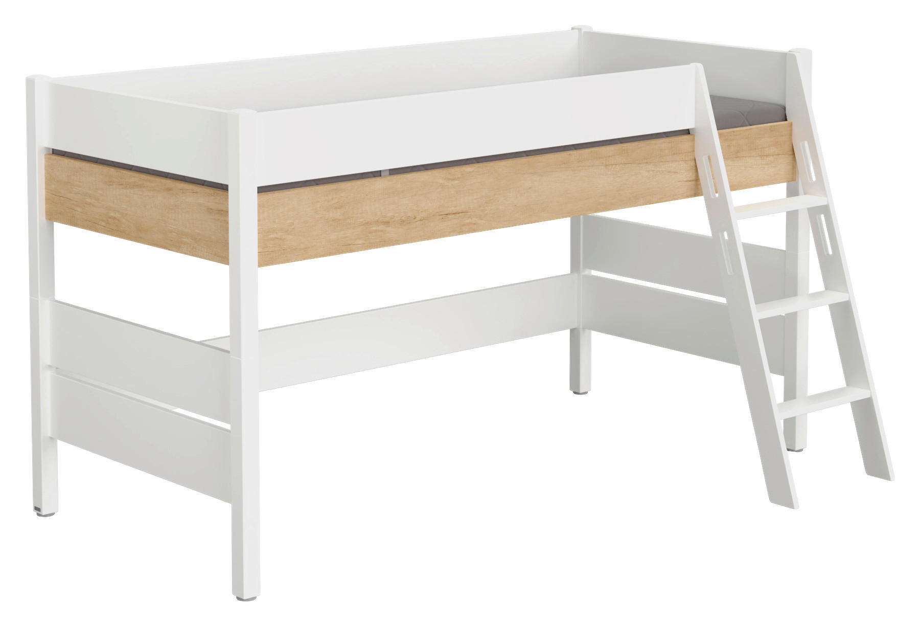 HOCHBETT 90/200 cm Weiß, Eichefarben  - Eichefarben/Weiß, KONVENTIONELL, Holz/Holzwerkstoff (90/200cm) - Paidi