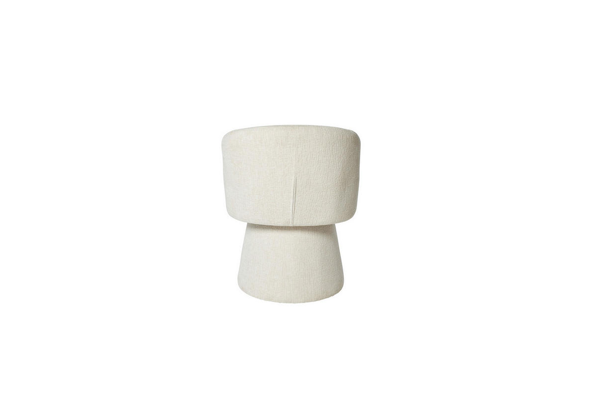 ARMLEHNSTUHL  Sitzfläche 360° drehbar, inklusive Armlehnen Bouclé  Weiss  - Weiss, Modern, Holz/Textil (63/78,5/63,5cm) - MID.YOU