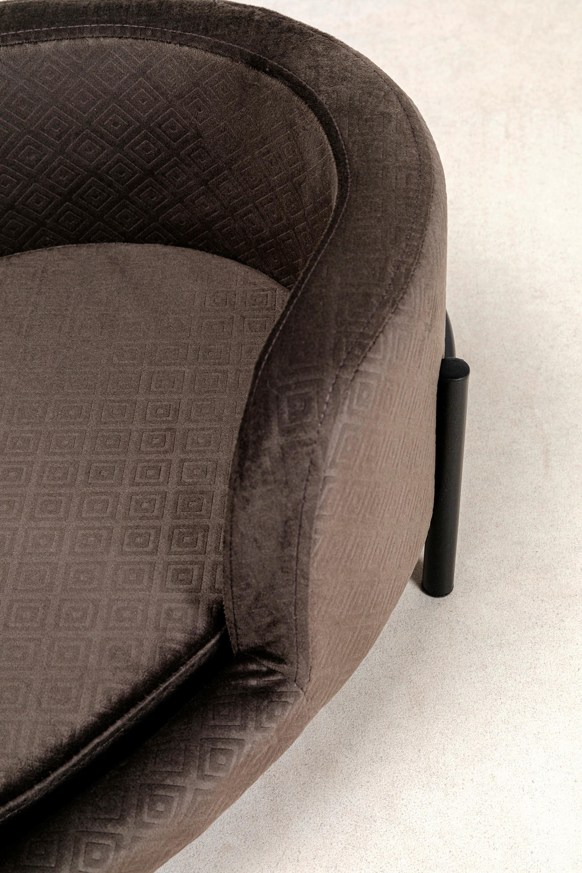 HUNDEBETT - Graubraun, Design, Textil/Metall (61/24/42cm) - Kare-Design