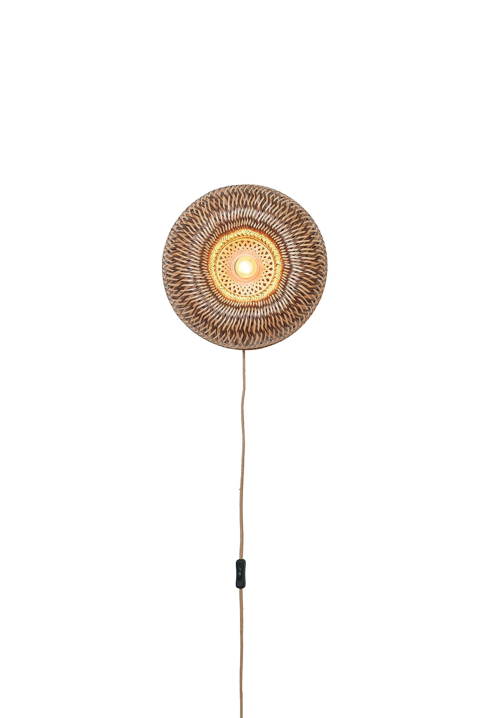 WANDLEUCHTE Good & Mojo 35/15 cm - Braun/Naturfarben, Basics, Naturmaterialien (35/15cm) - Good & Mojo
