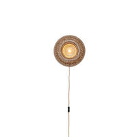 VÄGGLAMPA Good & Mojo 35/15 cm   - brun/naturfärgad, Basics, naturmaterial (35/15cm) - Good & Mojo