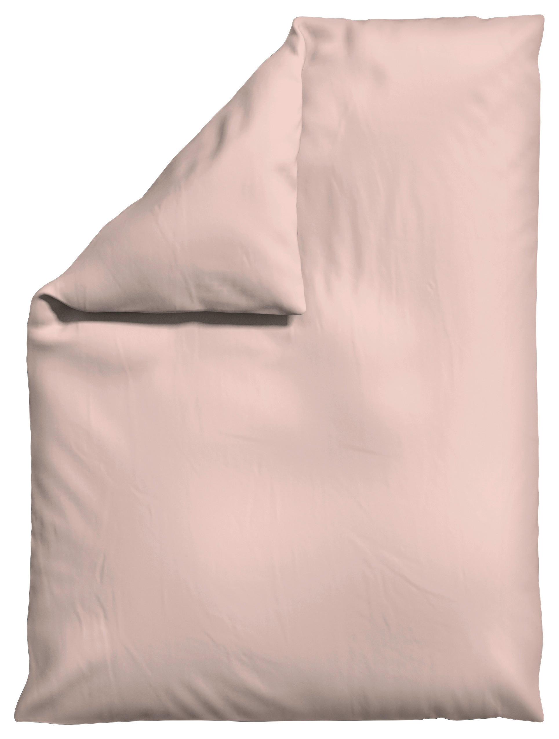Schlafgut Bettdeckenbezug Woven Satin Hellrosa 155x220 cm