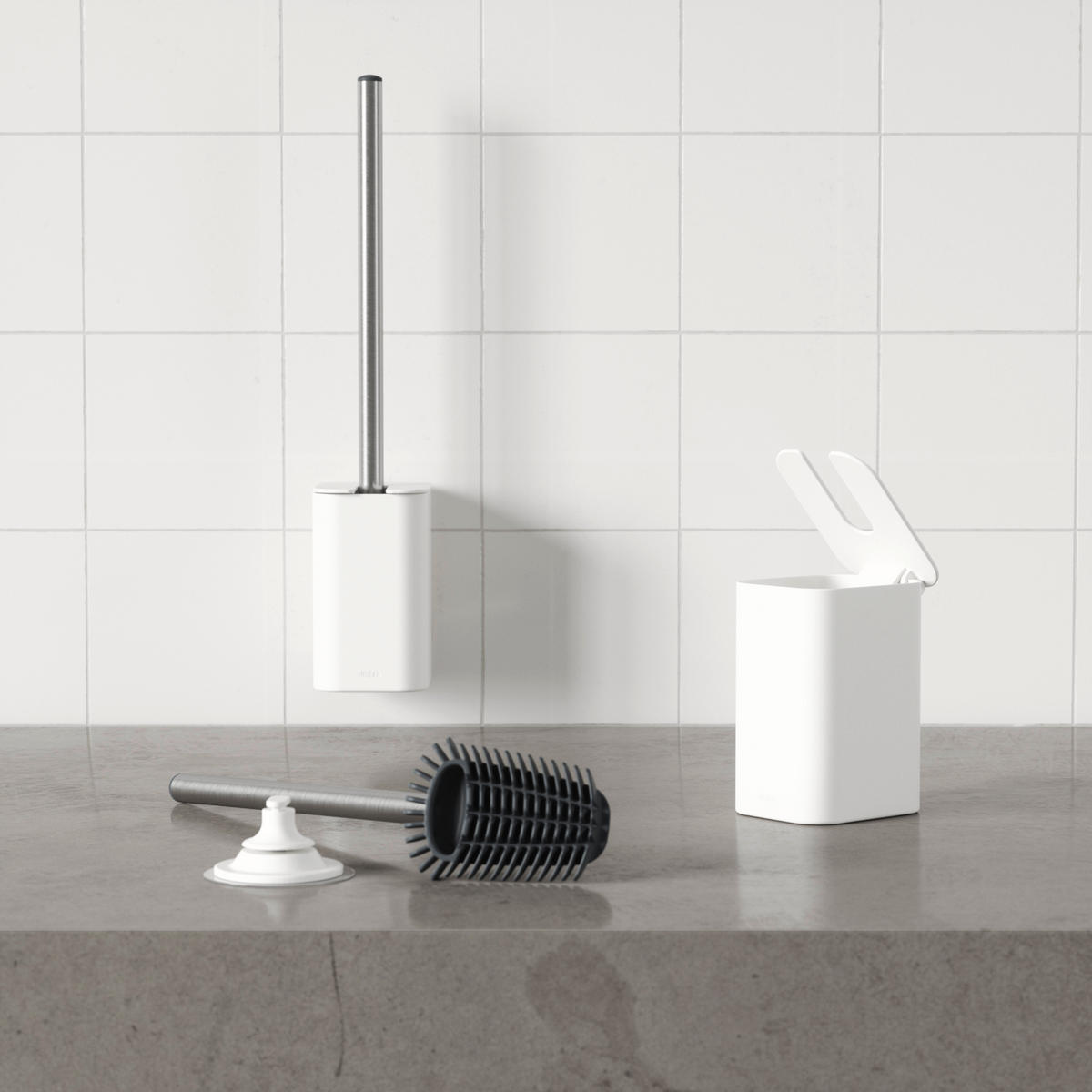 WC-BÜRSTENGARNITUR - KONVENTIONELL, Kunststoff/Metall (8/43/11cm) - Umbra