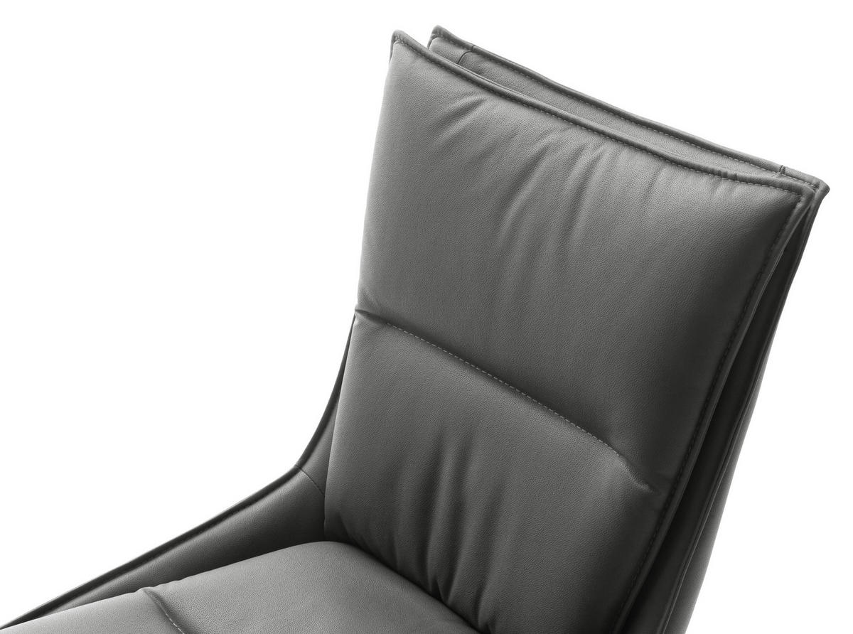 STUHL  in Eisen beschichtet  - Anthrazit/Schwarz, Design, Textil/Metall (49/90/65cm) - Novel