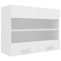 KÜCHENOBERSCHRANK 80/60/31 cm  in Weiß  - Alufarben/Weiß, KONVENTIONELL, Glas/Holzwerkstoff (80/60/31cm) - MID.YOU