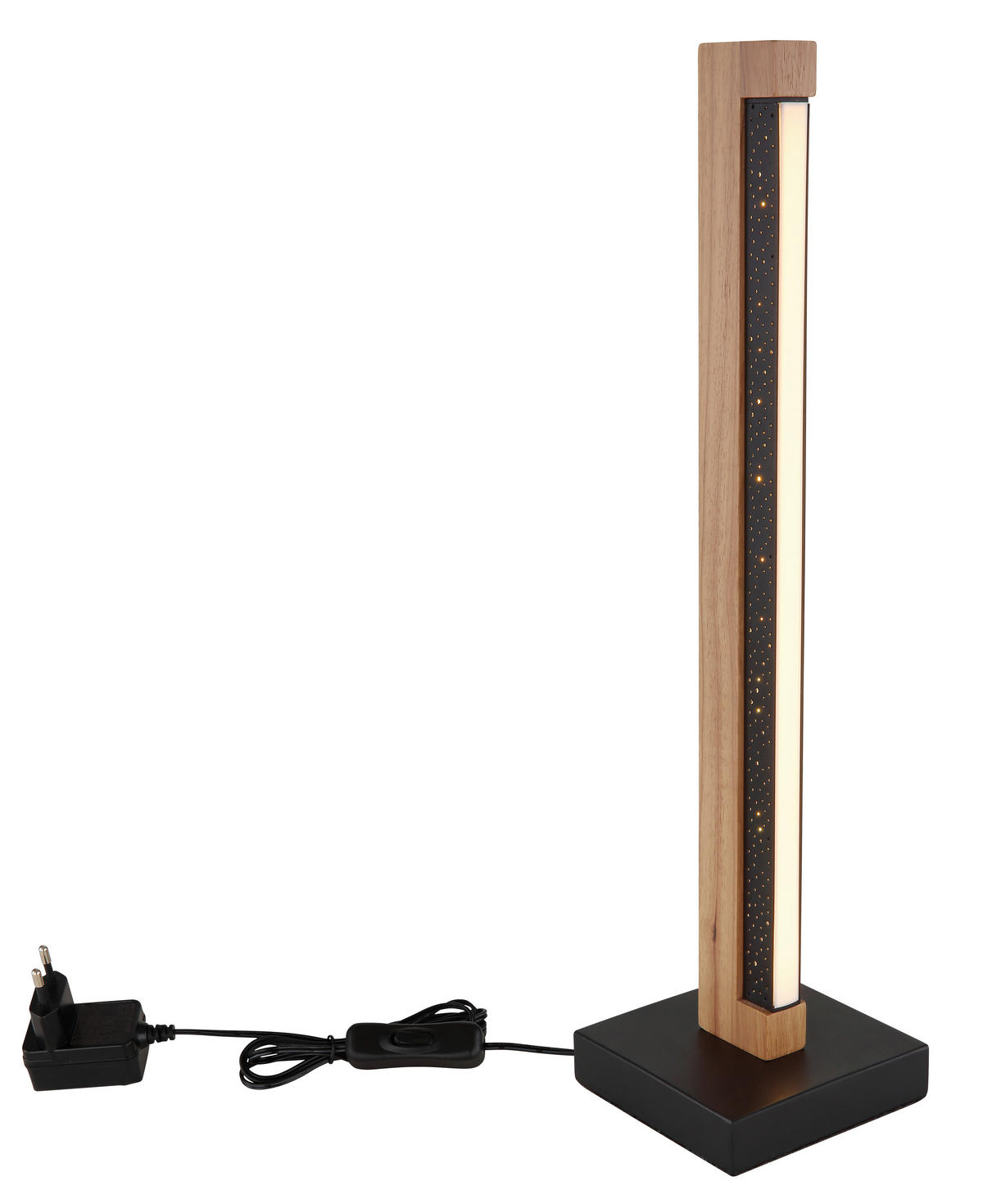 NAMIZNA LED-SVETILKA     12/12/48 cm          - črna/bela, Natur, kovina/umetna masa (12/12/48cm) - Globo