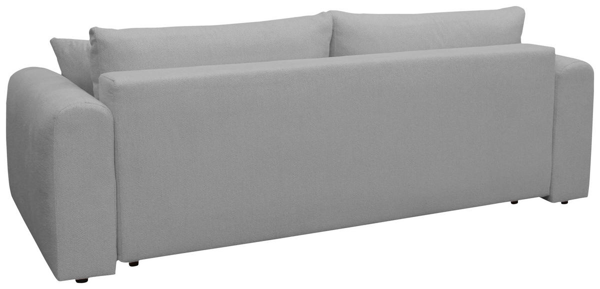 SCHLAFSOFA in Hellgrau  - Hellgrau/Schwarz, Design, Holz/Textil (245/90/117cm) - MID.YOU