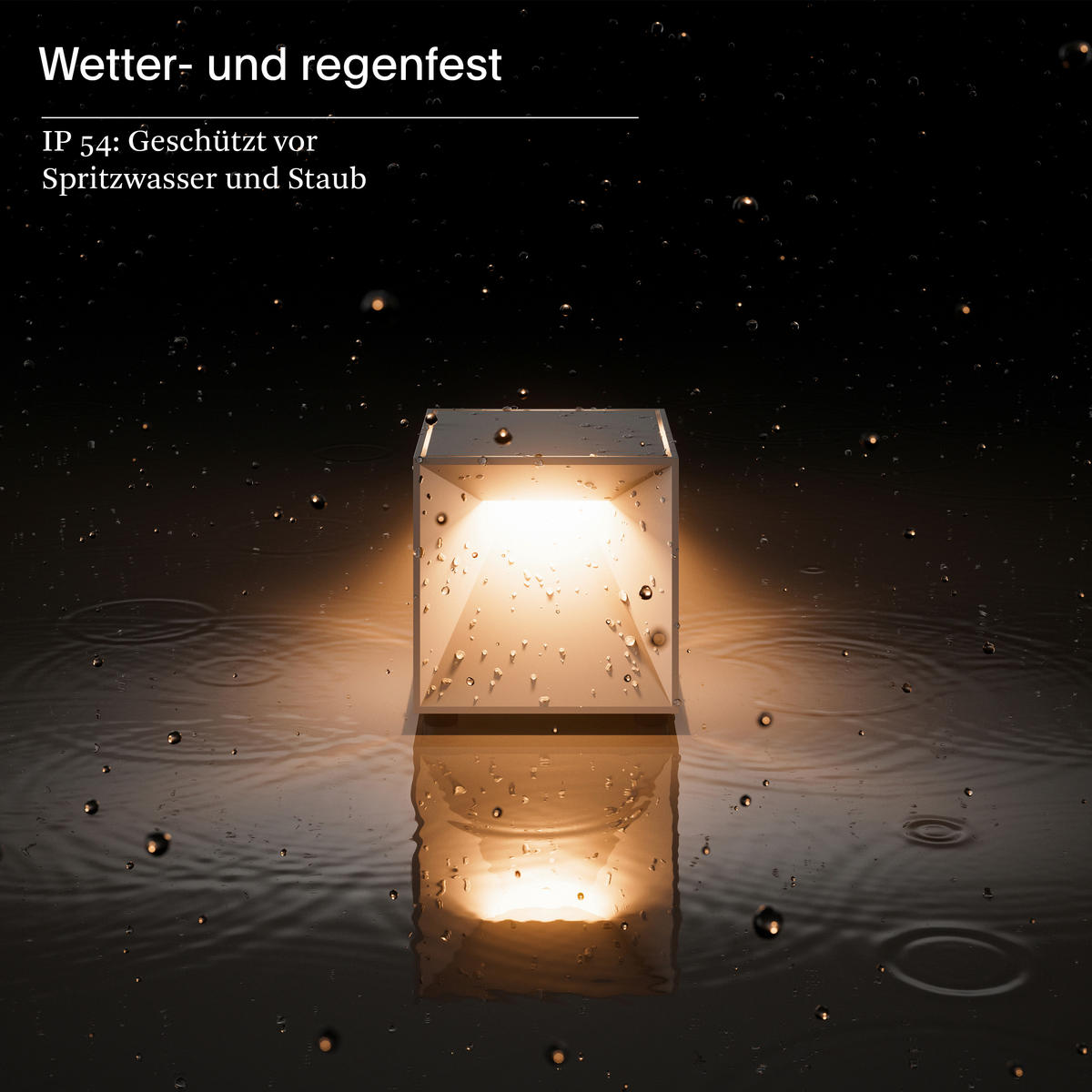 AKKU-TISCHLEUCHTE Nutalis 8/8/8 cm   - Weiß, Design, Metall (8/8/8cm)