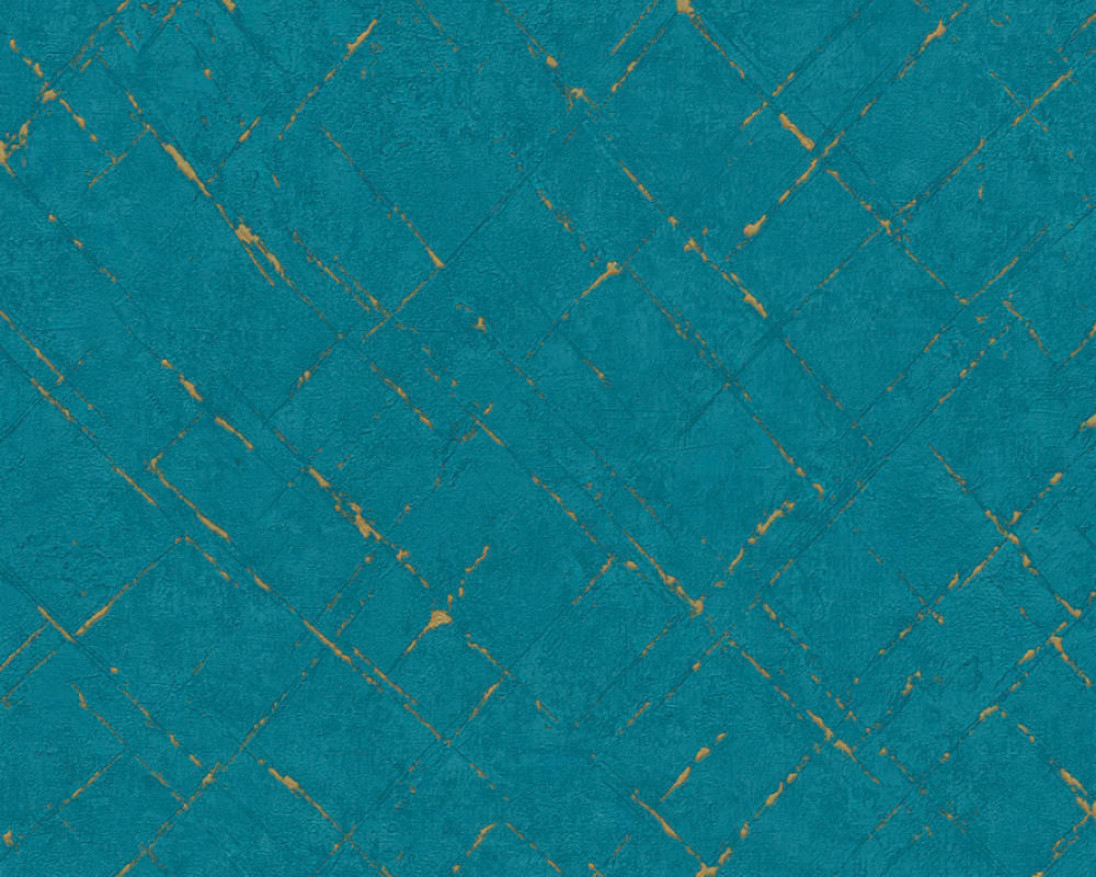 VINILNA TAPETA - zlate barve/modra, Basics, papir (53*1000cm)