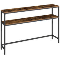 KONSOLENTISCH Schwarz, Dunkelbraun  - Dunkelbraun/Schwarz, Trend, Holzwerkstoff/Metall (120/20/80cm) - Boxxx