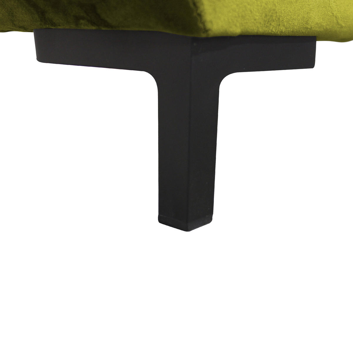 ECKSCHLAFSOFA  mit Rücken echt, Armteil links Velours Hellgrün  - Schwarz/Hellgrün, Design, Textil/Metall (187/277cm) - Livetastic