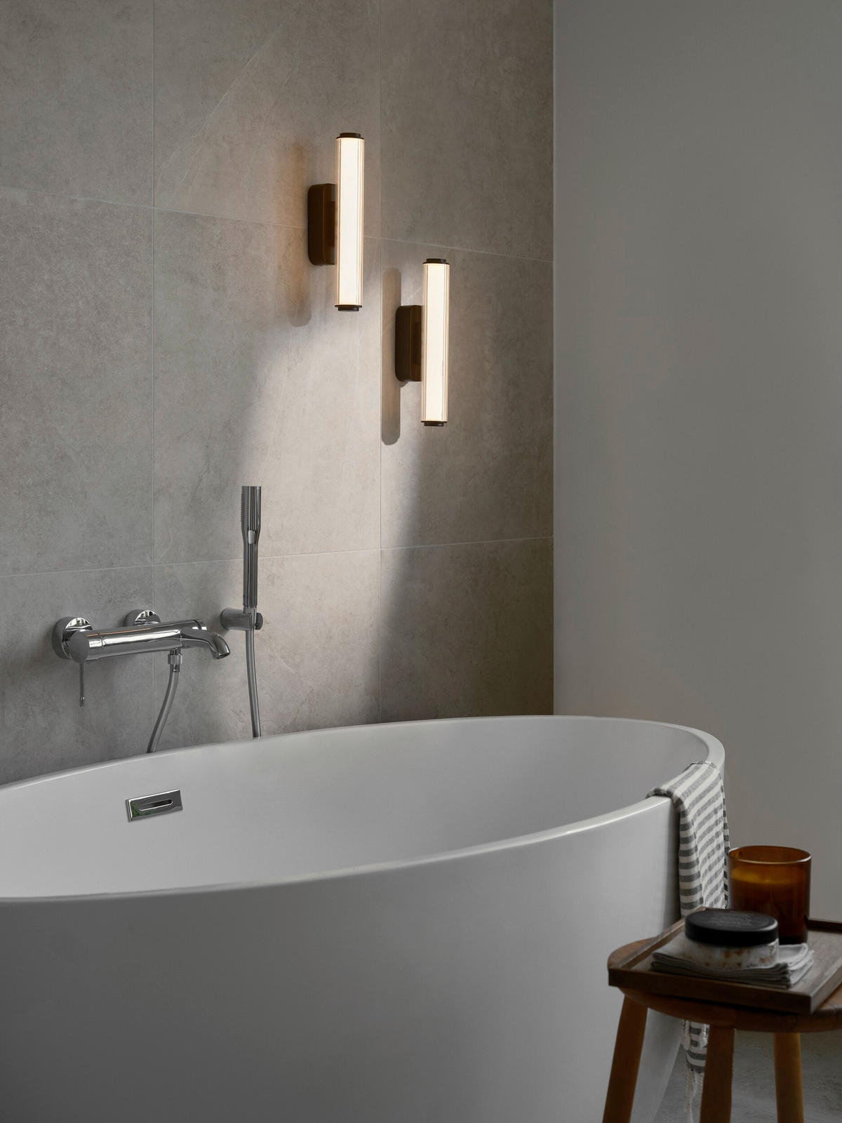 BADEZIMMER-WANDLEUCHTE Virelle  - Schwarz, Design, Kunststoff (32/5,5/10cm) - Nordlux