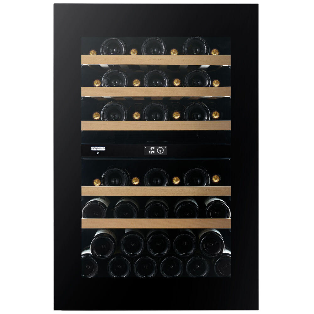 WEINKÜHLSCHRANK DVN-44.120DB.TO  - Schwarz, Basics, Glas/Holz (59/88,2/57,1cm)