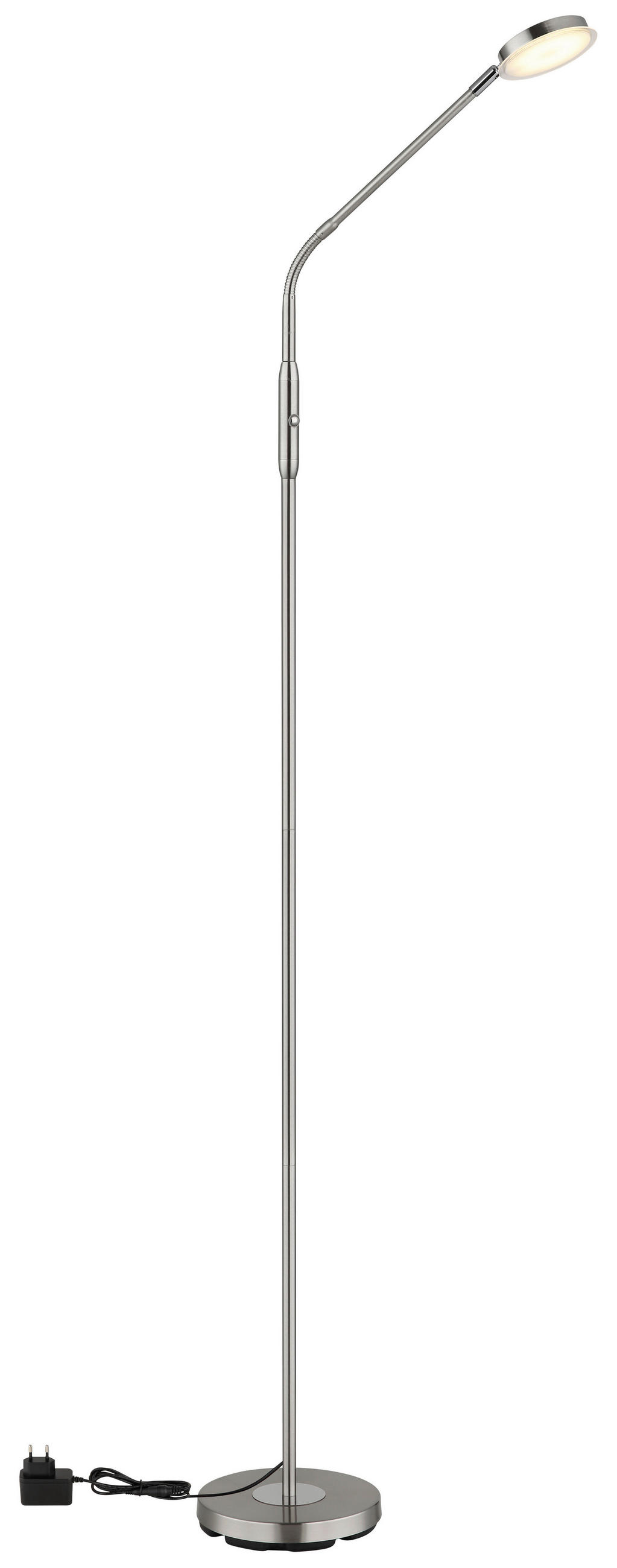 LED-STEHLEUCHTE 52/20/173 cm    - Klar/Schwarz, Design, Kunststoff/Metall (52/20/173cm) - Globo