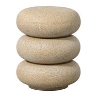 BEISTELLTISCH 40/40/50 cm Laurel Beige rund  - Beige, Design, Metall (40/40/50cm) - Livetastic