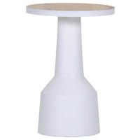 COUCHTISCH 35/35/50 cm rund Weiß, Eichefarben  - Eichefarben/Weiß, Design, Holz/Holzwerkstoff (35/35/50cm) - Landscape