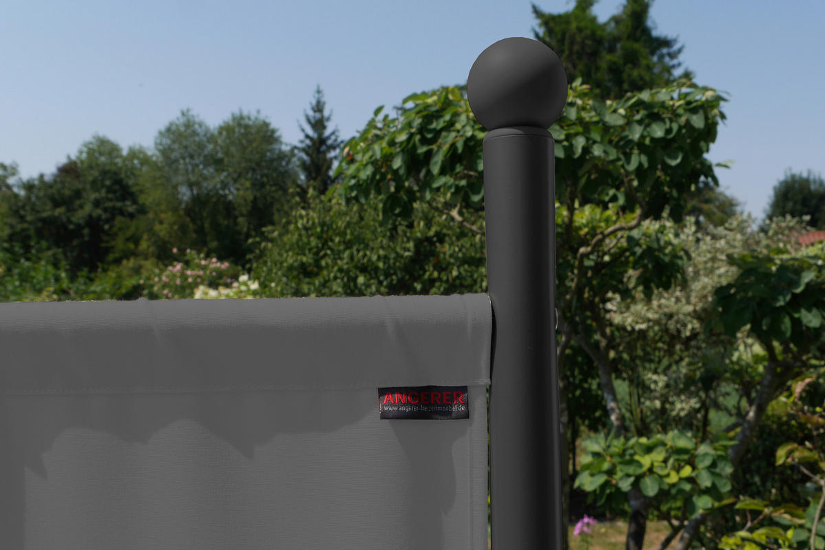 SICHTSCHUTZ - Hellgrau/Grau, Basics, Textil/Metall (82/178/51cm) - Boxxx