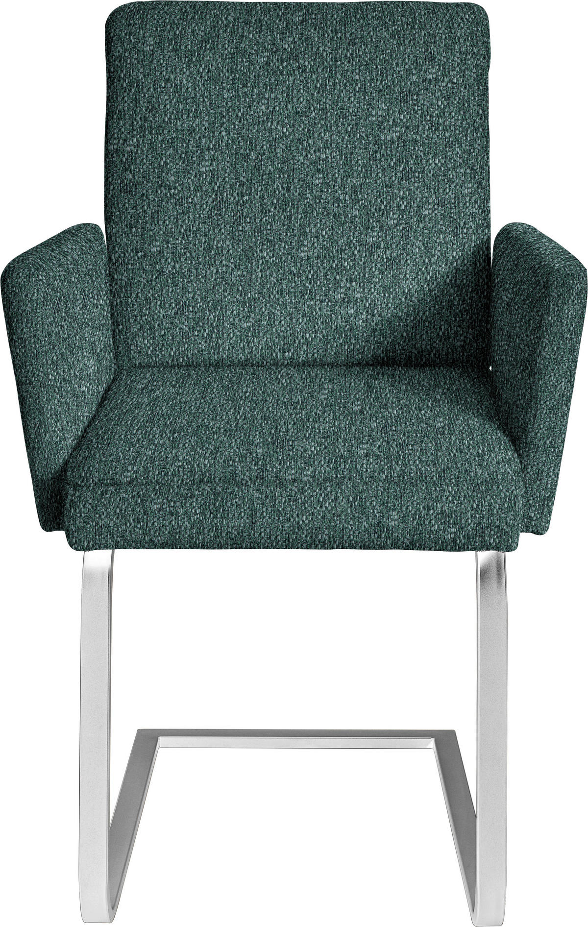 ARMLEHNSTUHL  in Stahl Chenille  - Chromfarben/Grün, Design, Textil/Metall (56/92/60cm) - Dieter Knoll