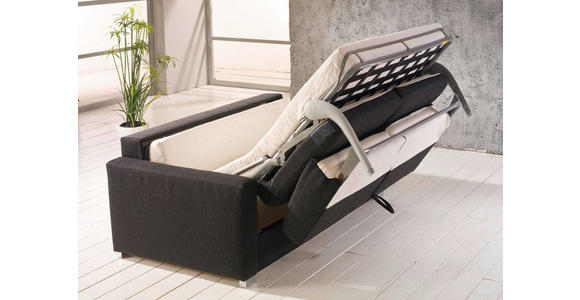 SCHLAFSOFA  in Webstoff Beige  - Chromfarben/Beige, KONVENTIONELL, Textil/Metall (188/86/97cm) - Novel