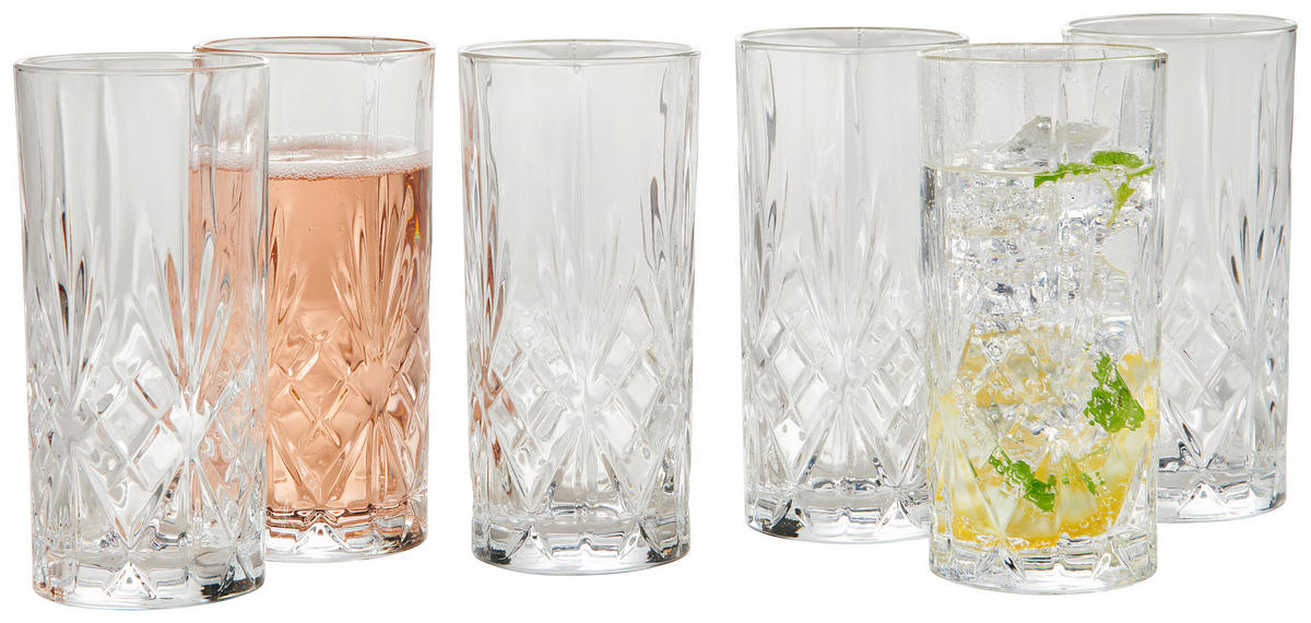 GLÄSERSET Stella 6-teilig  - Transparent, Konventionell, Glas (330ml) - Novel