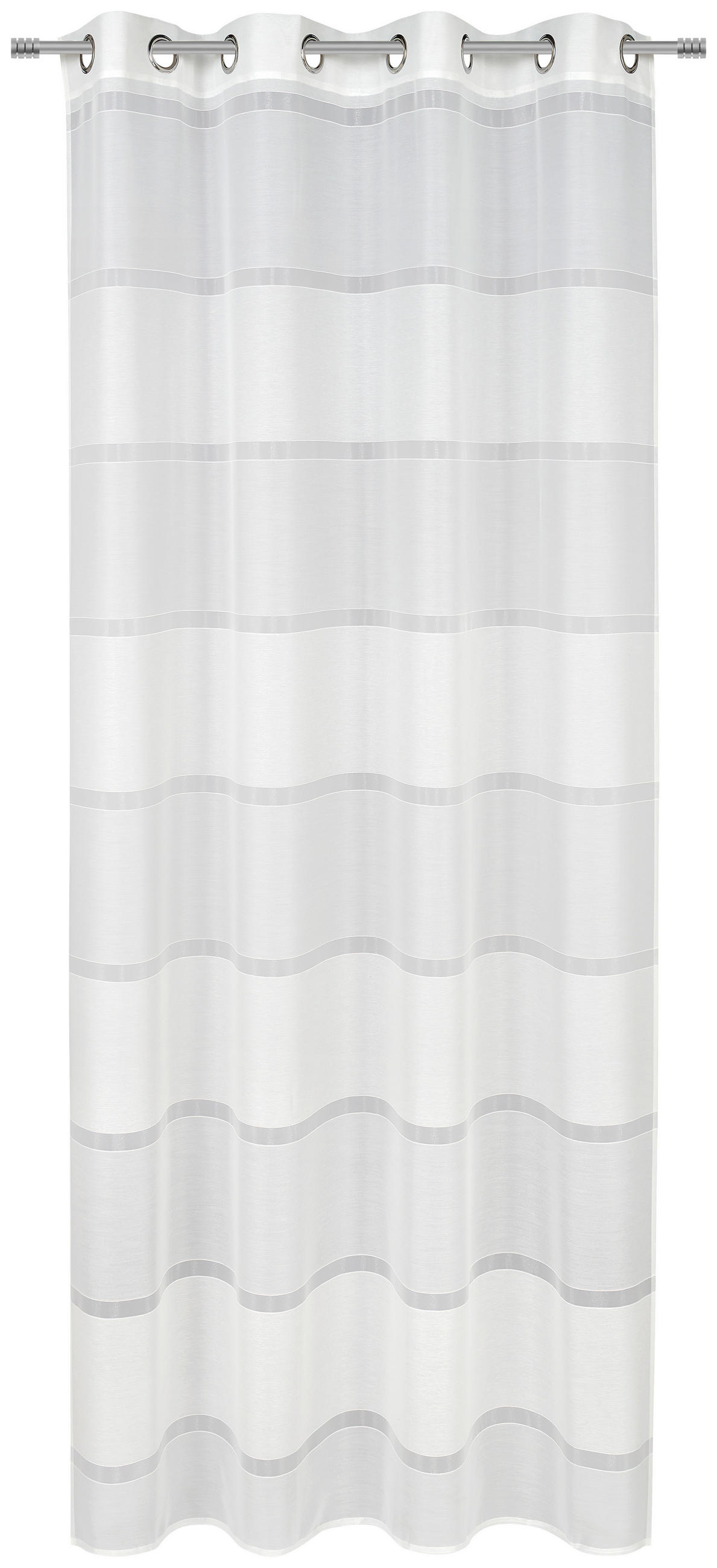 ZÁVES S OČKAMI, polopriehľadné, 140/245 cm - biela, Design, textil (140/245cm) - Esposa