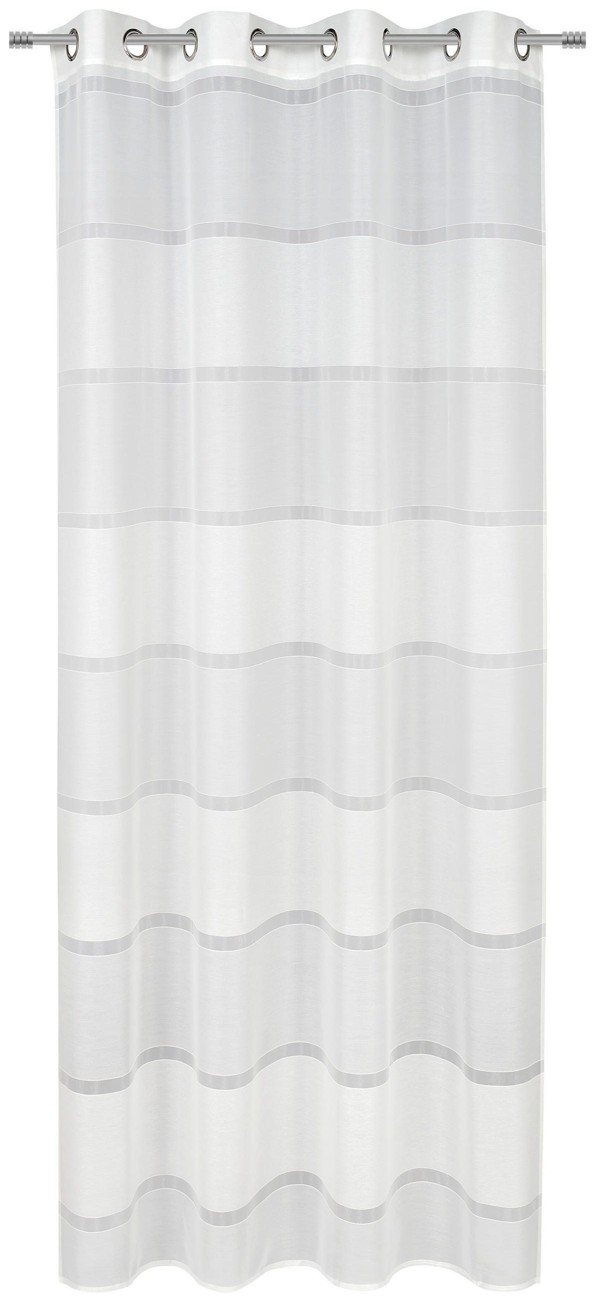 ZÁVES S OČKAMI, polopriehľadné, 140/245 cm - biela, Design, textil (140/245cm) - Esposa