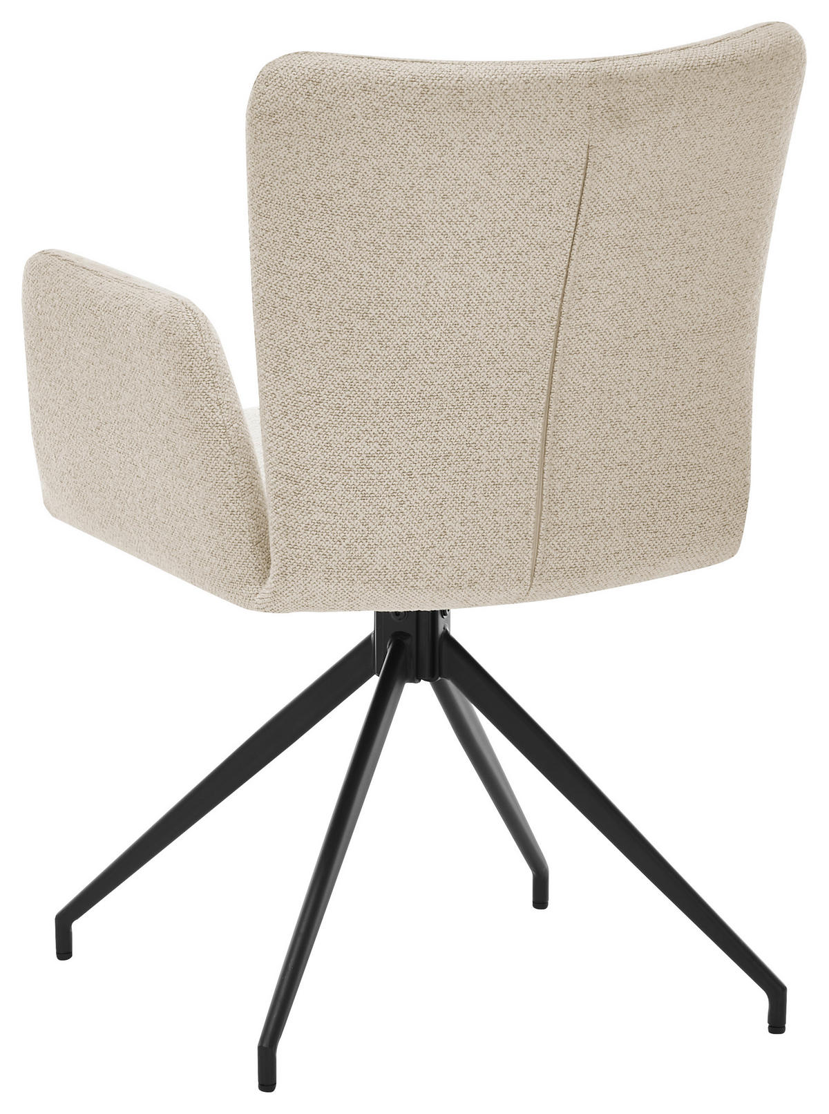 ARMLEHNSTUHL  in Stahl Bouclé  - Creme/Schwarz, Trend, Textil/Metall (57/86/61,5cm) - SetOne by Musterring